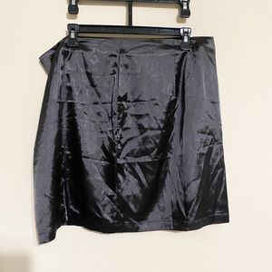 Black Satin Skirt
